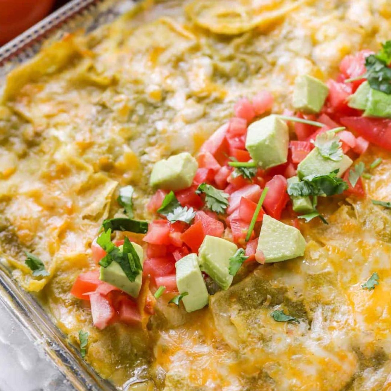 Lunas Green Enchilada Casserole