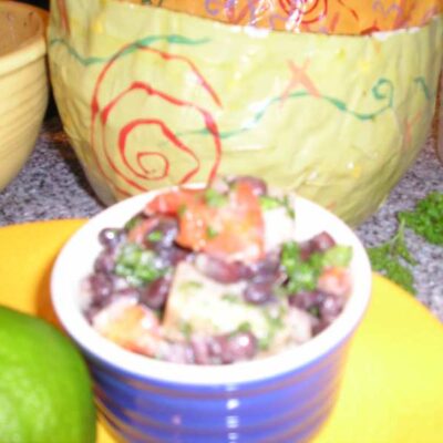 Malanga, Black Bean And Pepper Salad