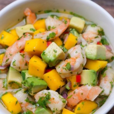 Mango, Salmon And Shrimp Ceviche