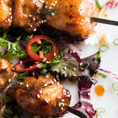 Maple-Chicken Skewers