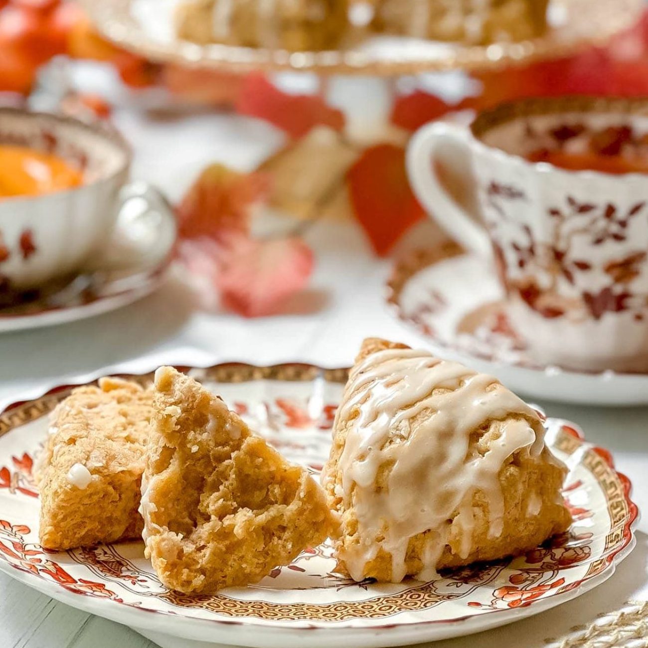 Maple Cinnamon Sweet Potato Scones With