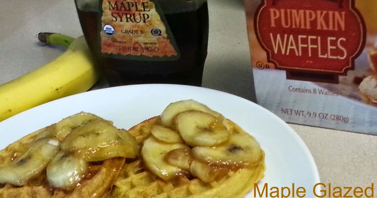 Maple-Glazed Bananas With Waffles