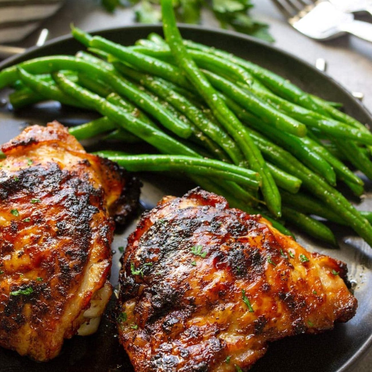 Maple Glazed Chicken Thighs