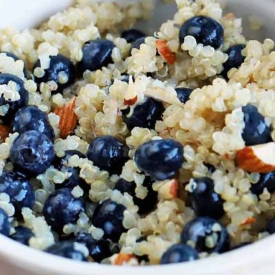 Maple-Glazed Wild Blueberry Quinoa Breakfast Bowl