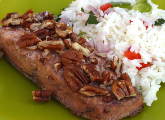 Maple-Pecan Glazed Salmon