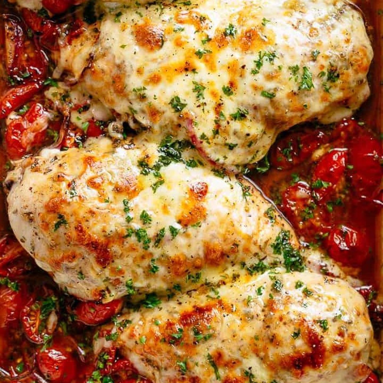 Marinated Chicken Breasts With Mozzarella