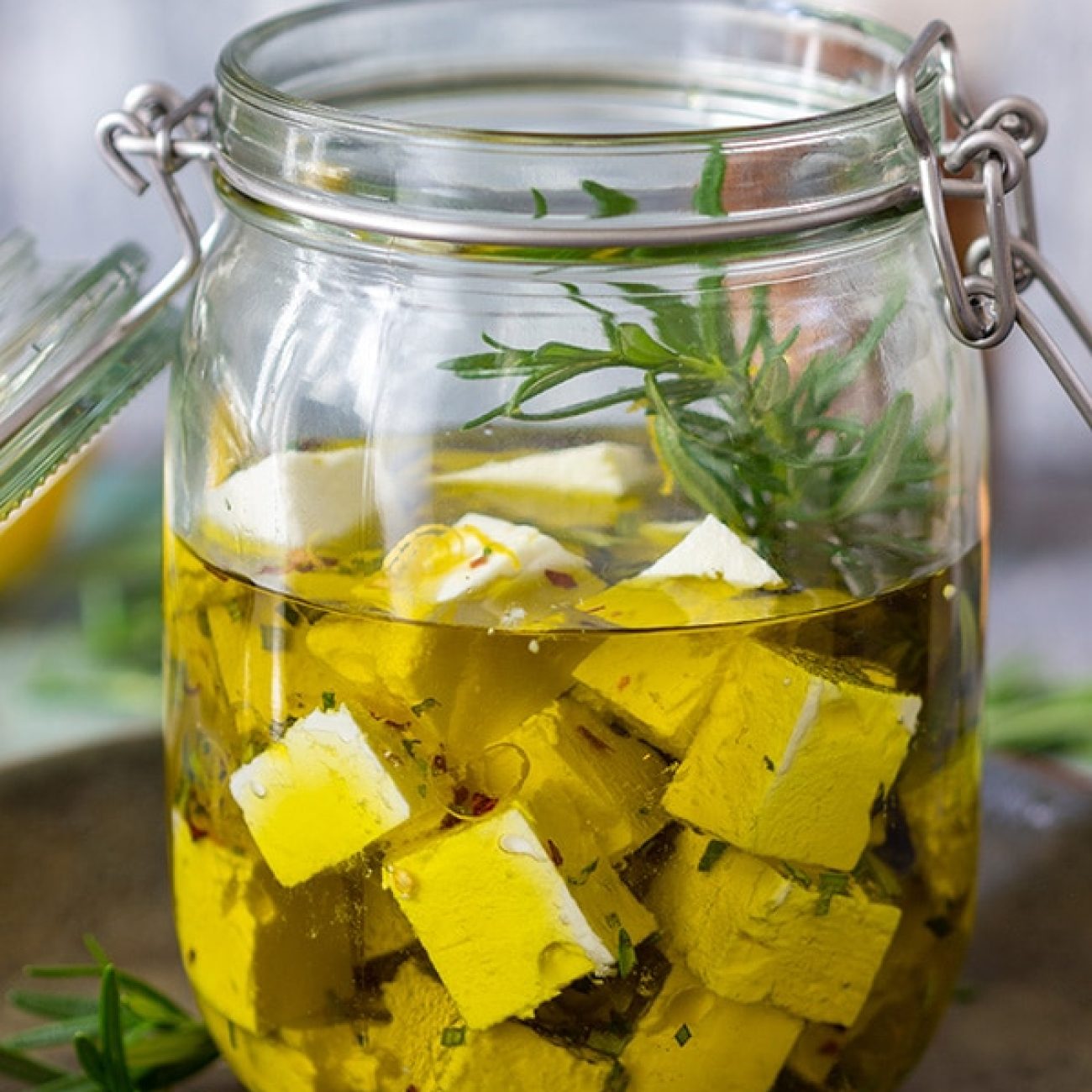 Marinated Greek Feta Cheese