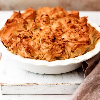 Meat And Leek Phyllo Pie