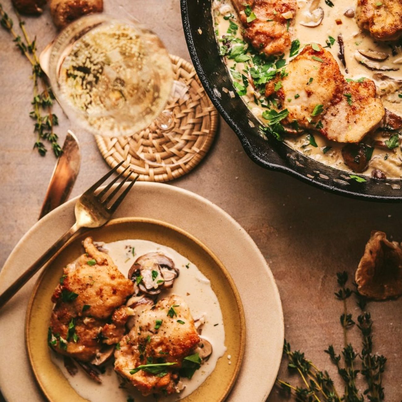 Mediterranean Champagne Chicken With