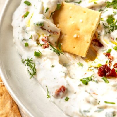 Mediterranean Garlic Feta Spread