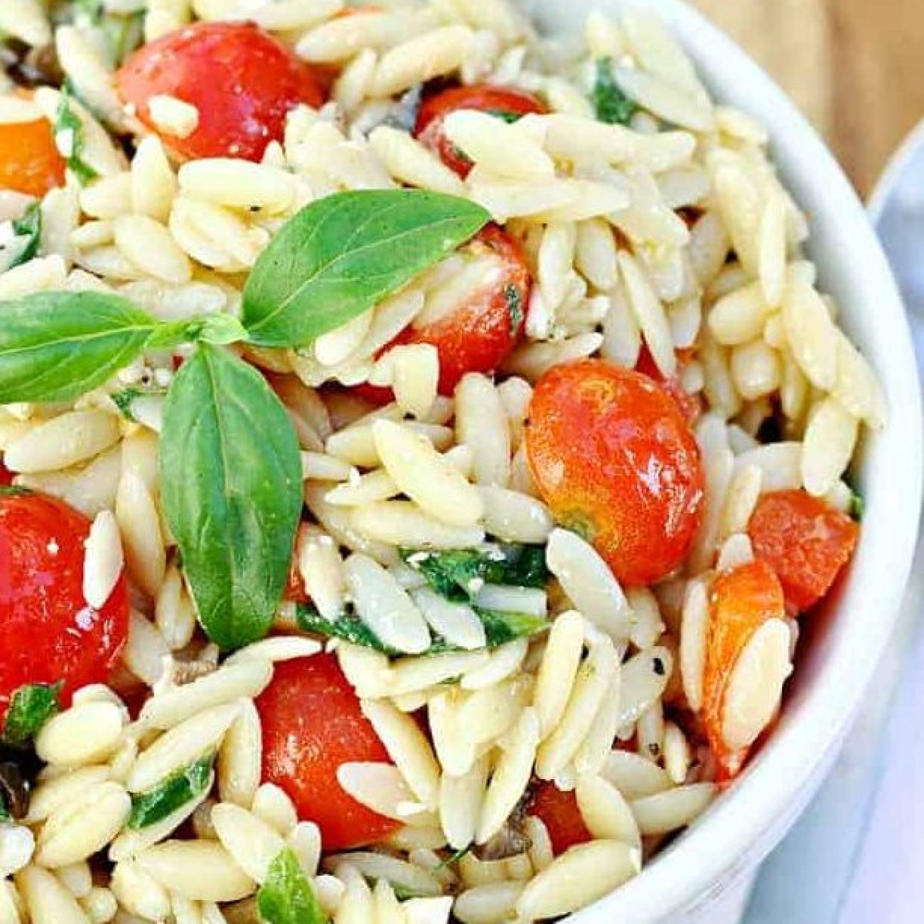 Mediterranean Orzo Salad With Feta Vinaigrette