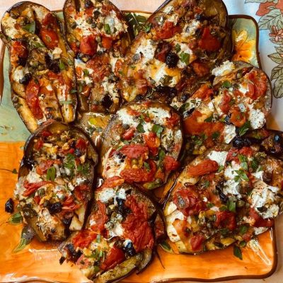 Mediterranean Stuffed Eggplant -Low