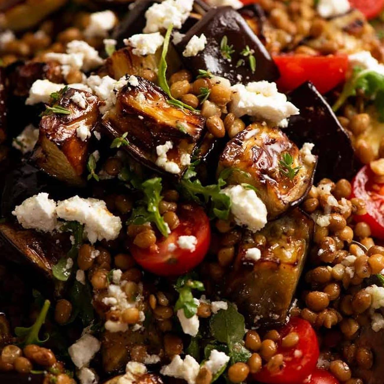 Mediterranean-Style Roasted Eggplant Salad Recipe