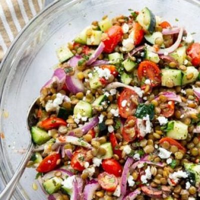 Mediterranean-Style Turkish Lentil Salad Recipe (Adas Salatasi)