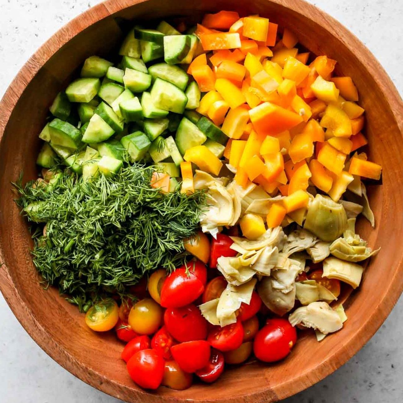 Mediterranean Tabbouleh Salad with Zesty Marinated Artichokes