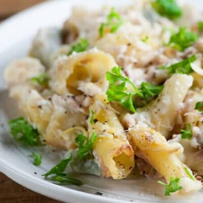 Mediterranean Tuna Noodle Casserole