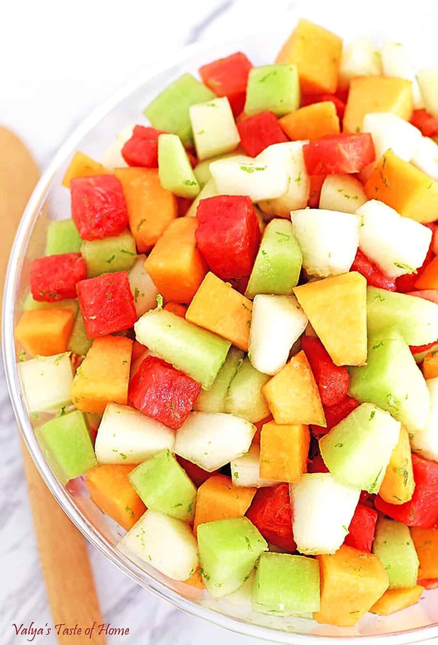 Melon Salad With Orange-Lime Dressing