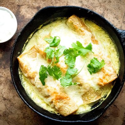 Mexican Brunch Enchiladas With Creamy Cheese