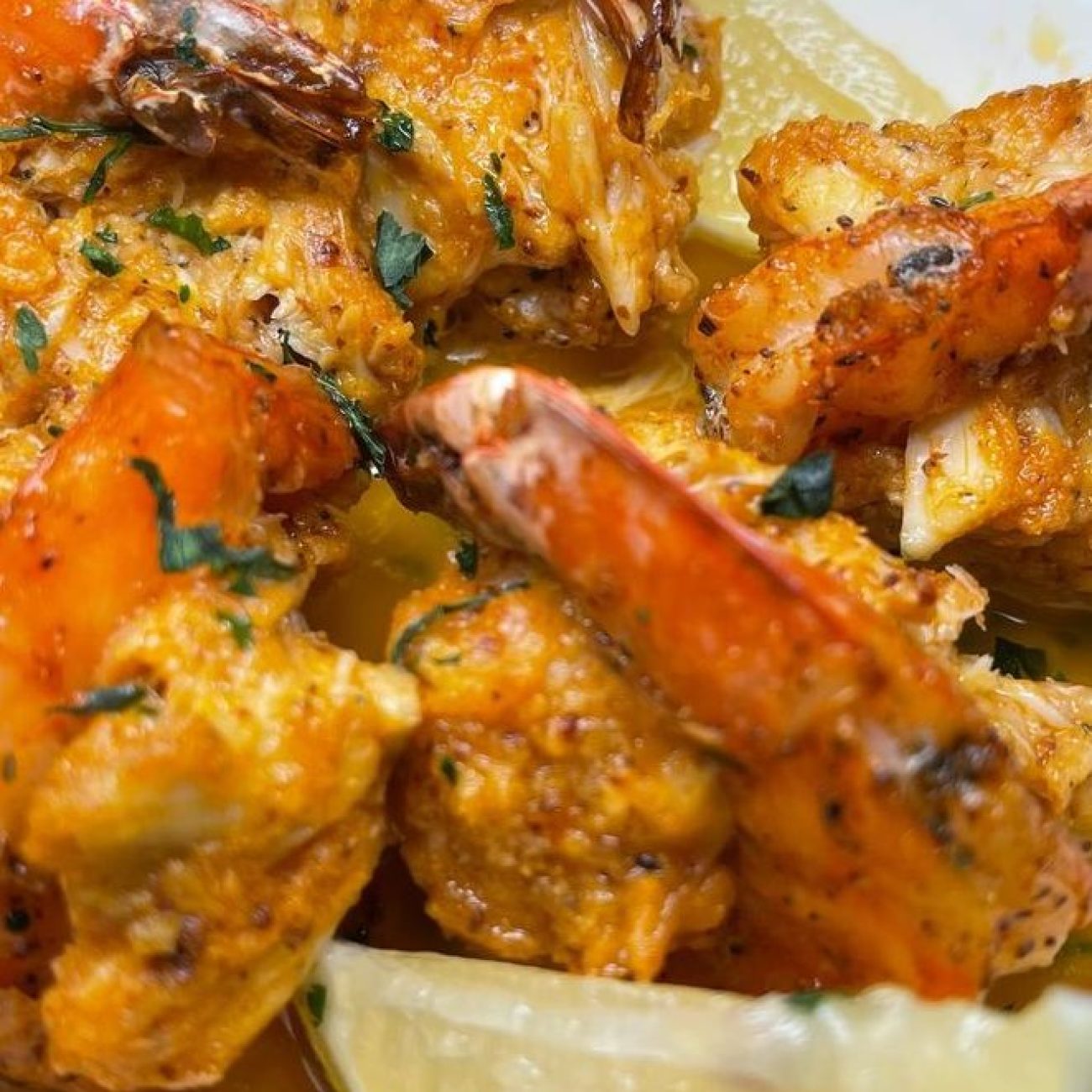 Micheal Minas Crab-Stuffed Prawns