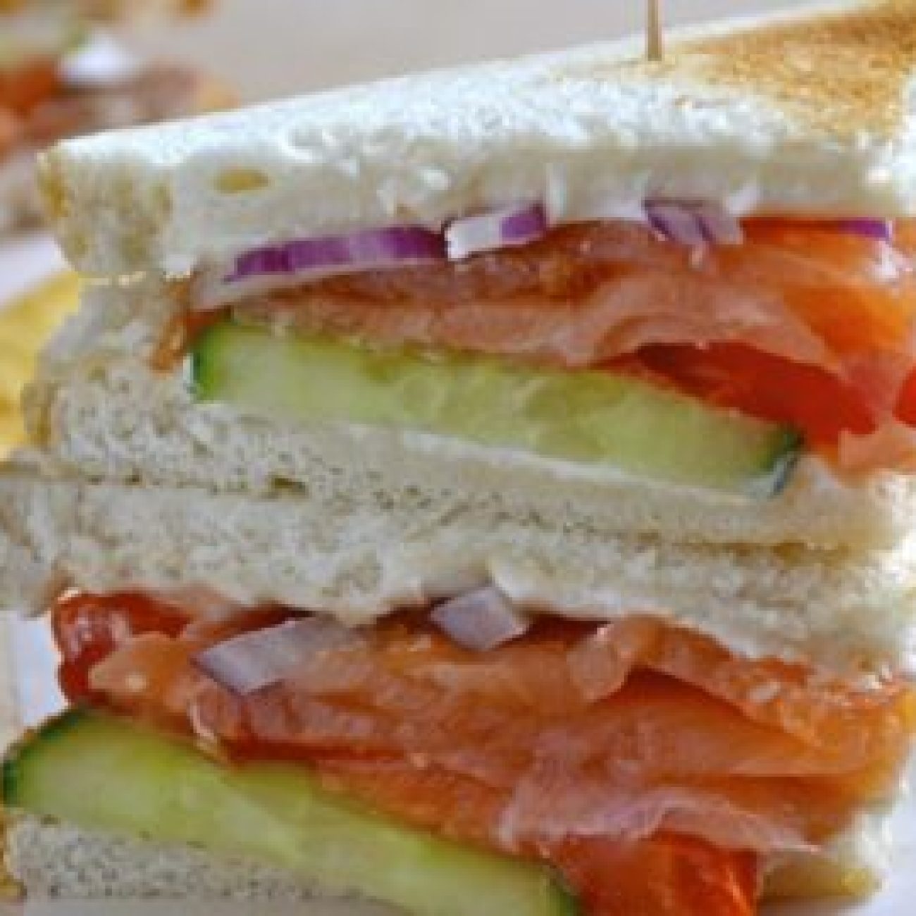 Mini Club Sandwiches With Salmon