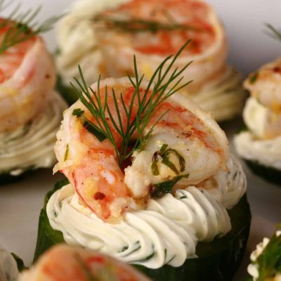 Mini Herbed Cucumber Canapes