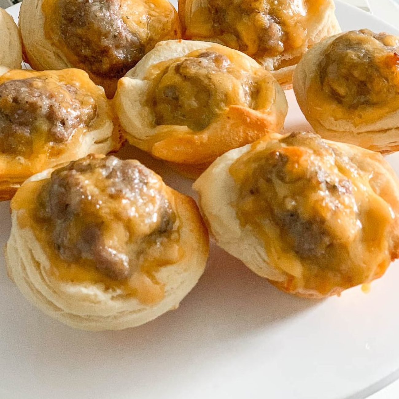 Mini Sausage & Cheese Breakfast Biscuit