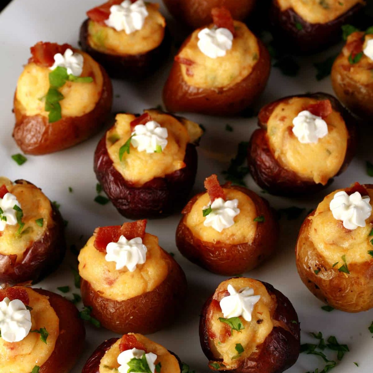 Mini Stuffed Baked Potato Appetizers