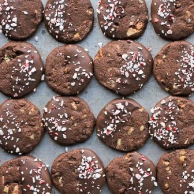 Mint Shortbread Cookies