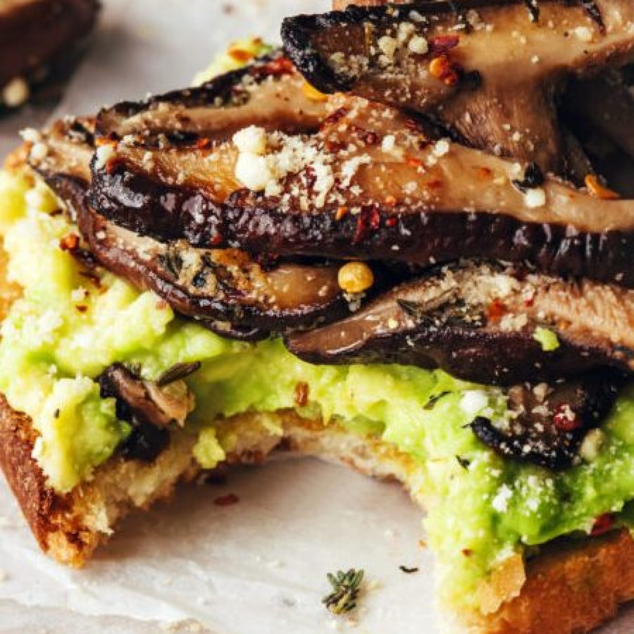 Mixed Wild Mushroom Saute On Toast Points