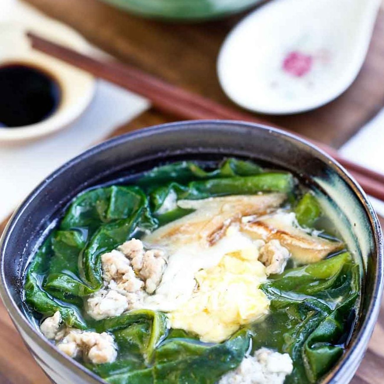 MomS Spinach Soup With Anchovies