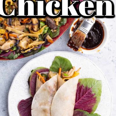 Moo Shu Chicken Wraps