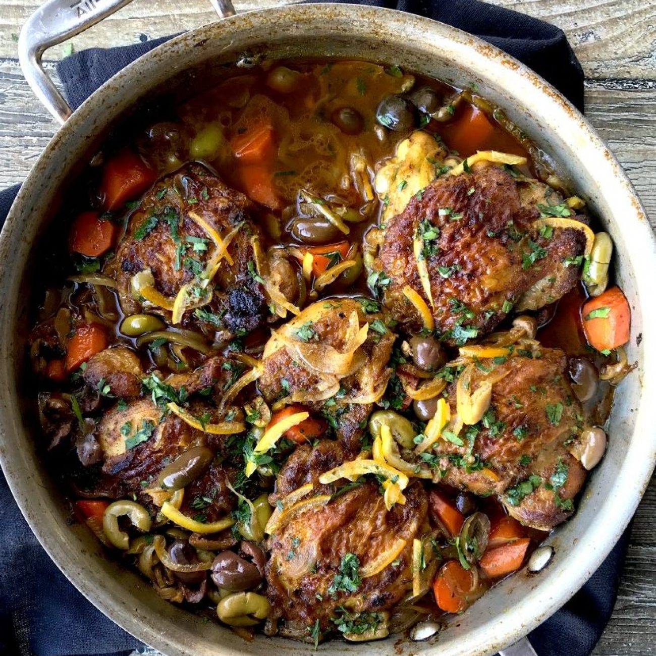 Moroccan Chicken Tagine with Olives and Preserved Lemons