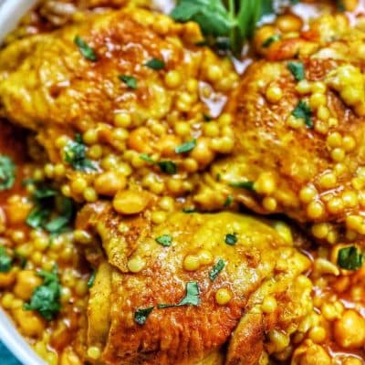 Moroccan Chicken Thighs With Chickpeas