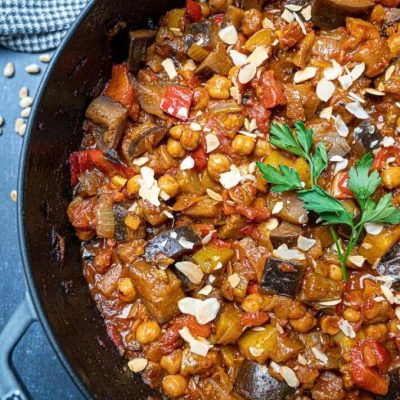 Moroccan Eggplant And Chickpeas