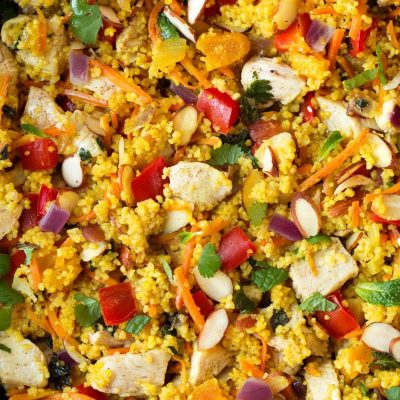 Moroccan-Inspired Fiery Chicken Couscous Delight