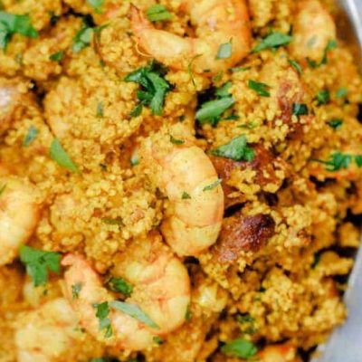 Moroccan Shrimp Over Couscous