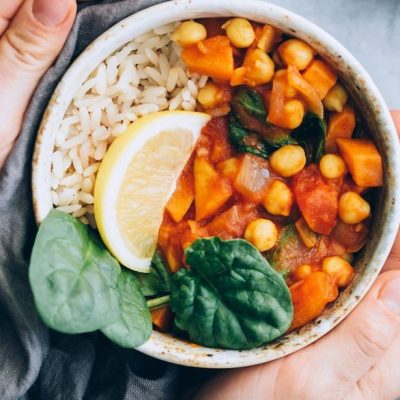 Moroccan Sweet Potato And Chickpea Soup