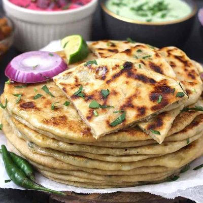 Mouth Watering Carrot And Cheese Parathas