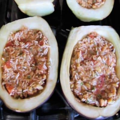 Mouthwatering Vegetarian Stuffed Eggplant Delight