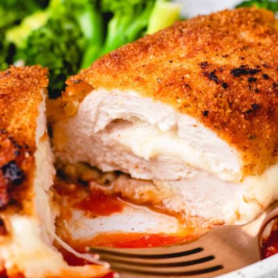 Mozzarella Topped Chicken With Roasted