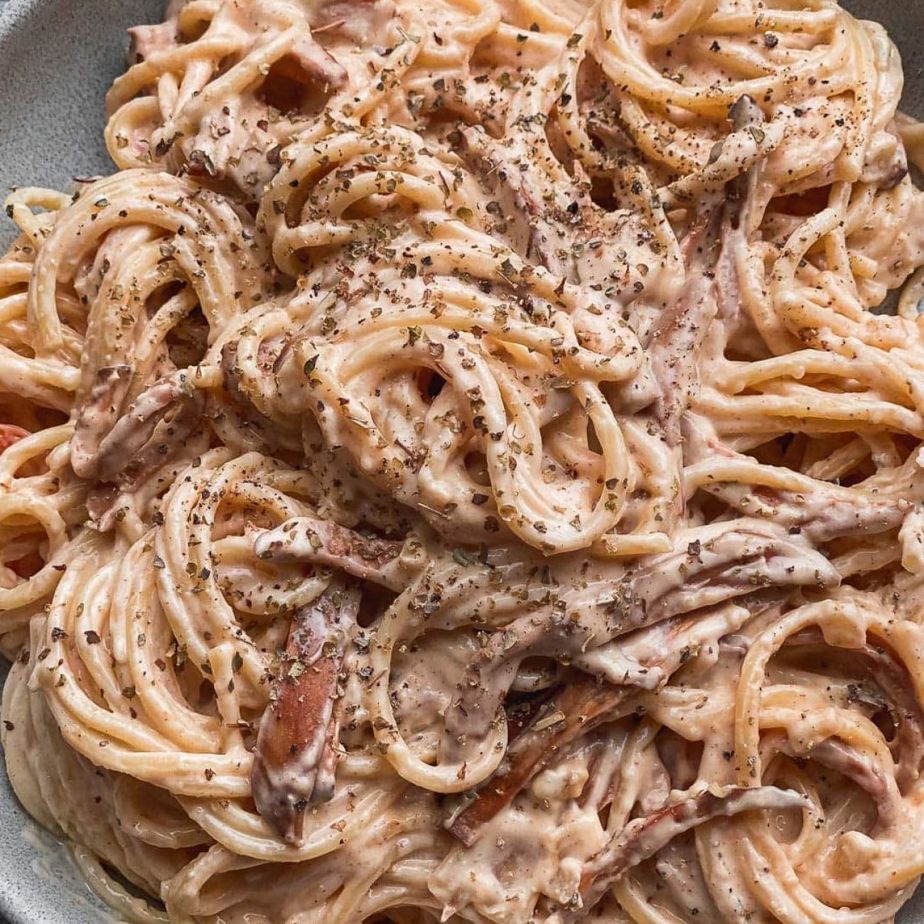 Mushroom- Bacon Pasta