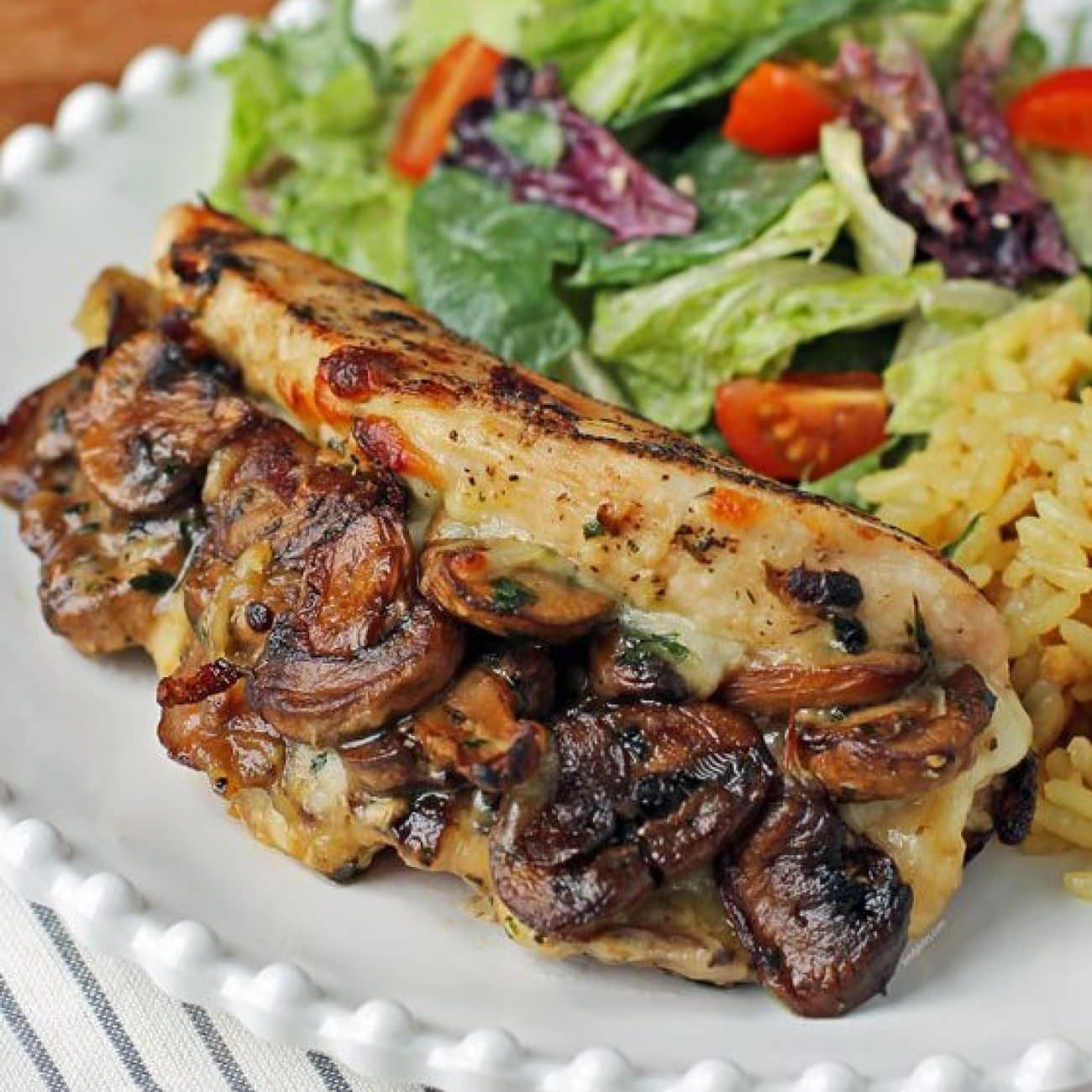 Mushroom & Herb Stuffed Chicken Breasts