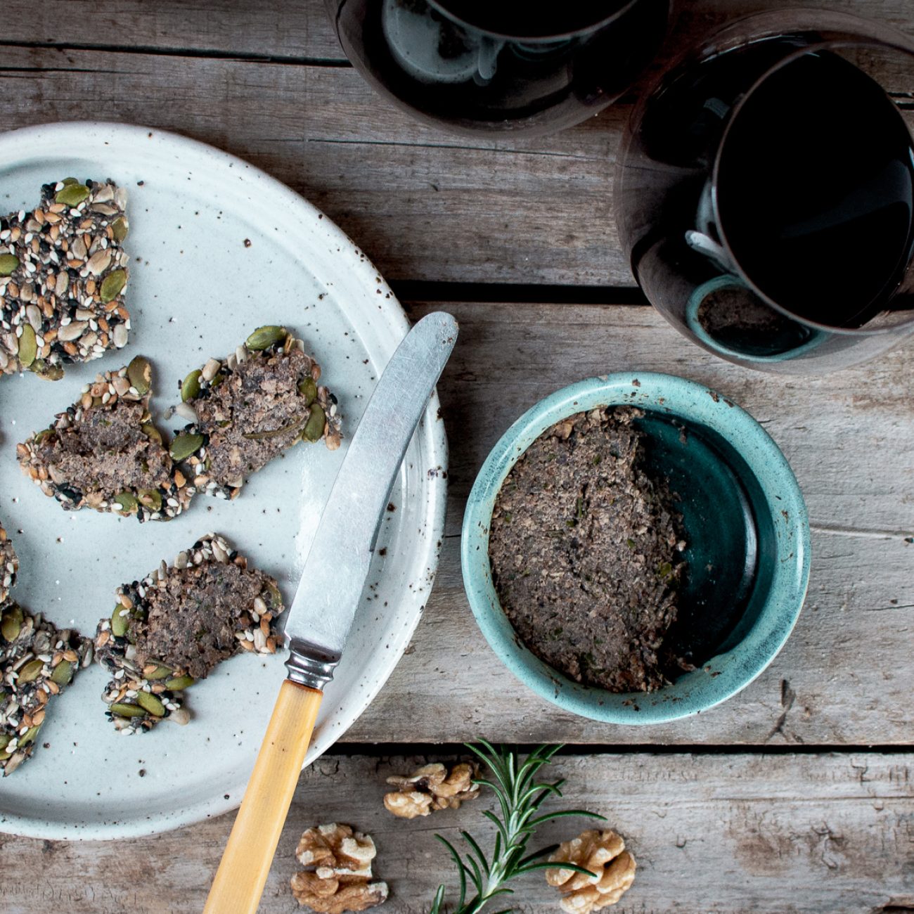 Mushroom Pate With Walnut Toast