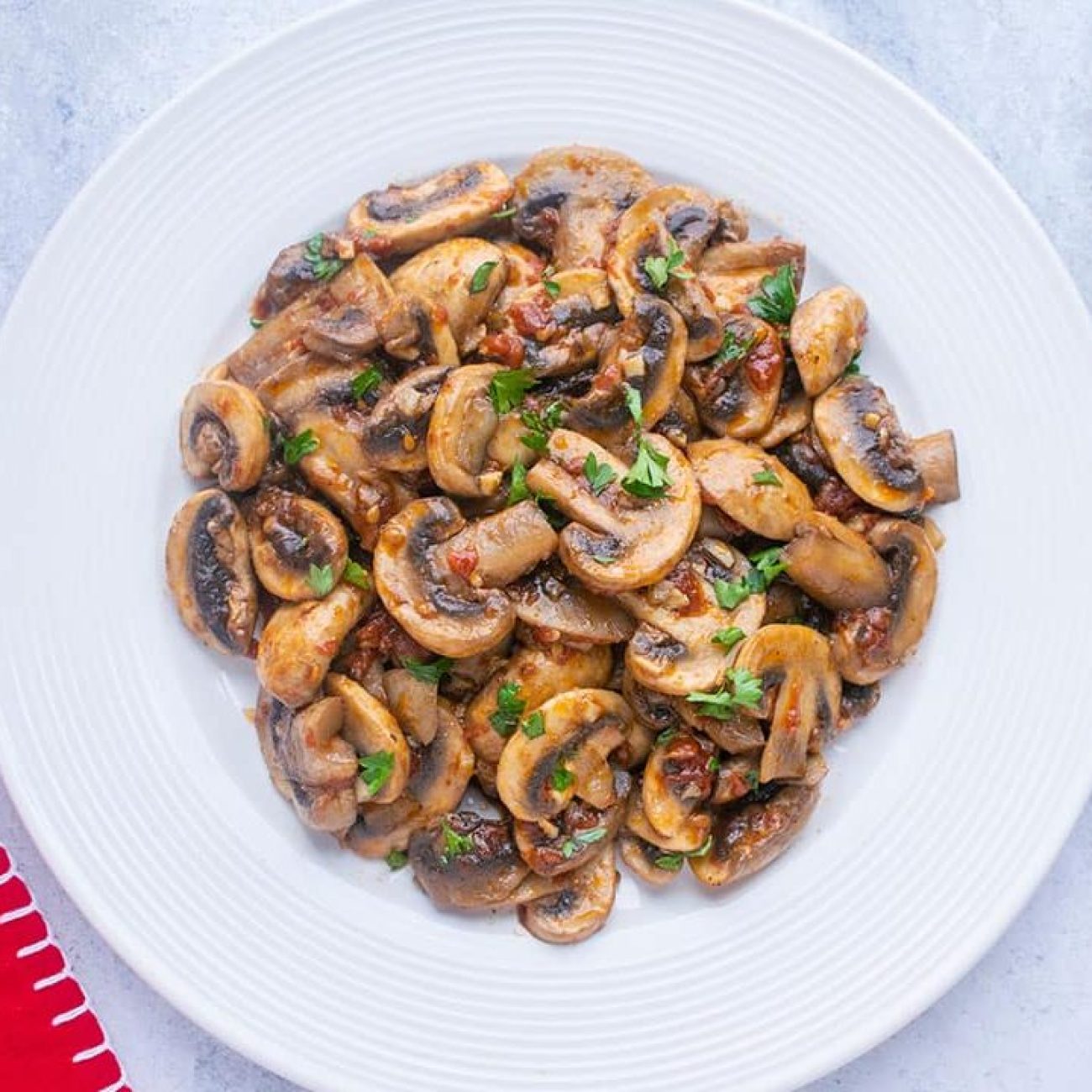 Mushroom, Tomato And Onion Saute