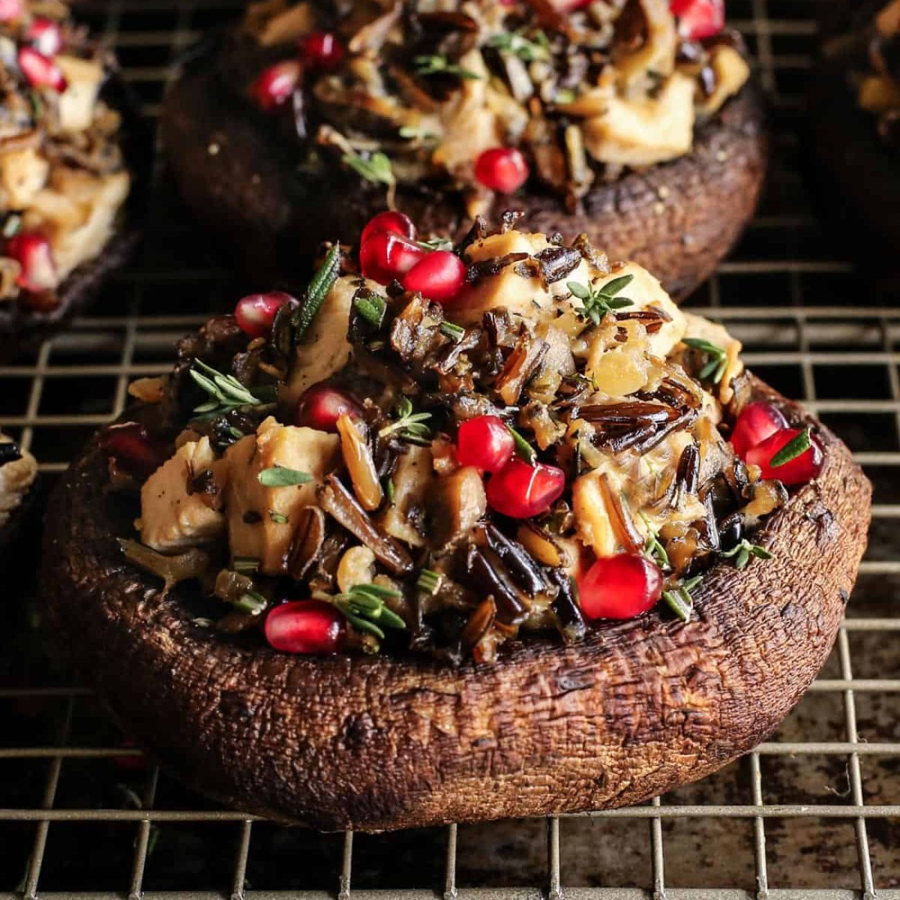 Mushrooms Stuffed With Apples And Herbs