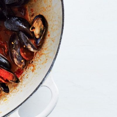 Mussels With Chorizo , Tomato And Wine