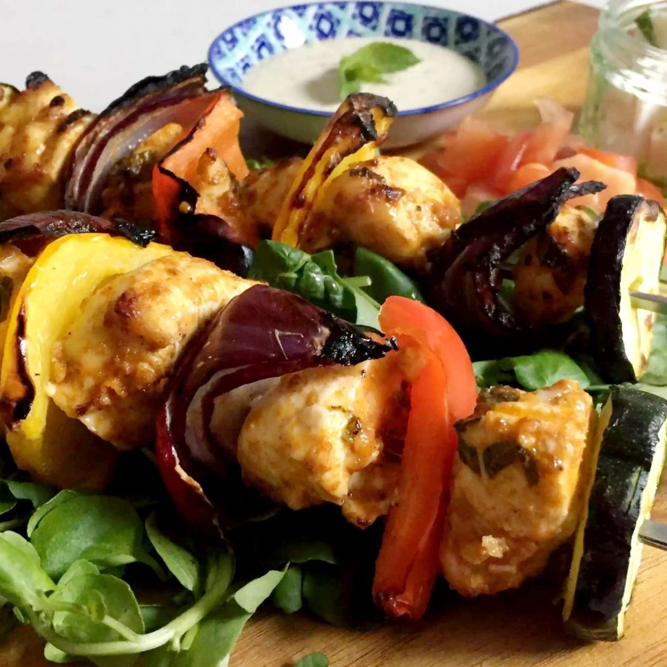 Nifs Grilled Moroccan Chicken Skewers