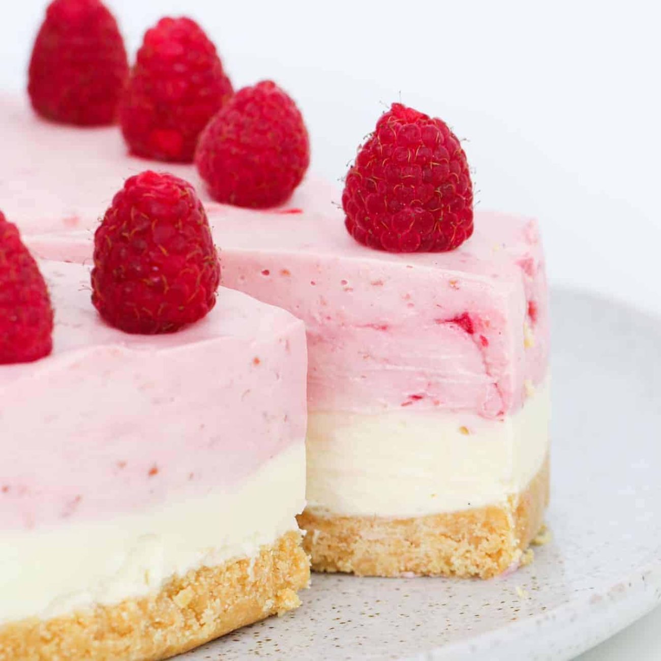 No Bake White Chocolate Cheesecake And