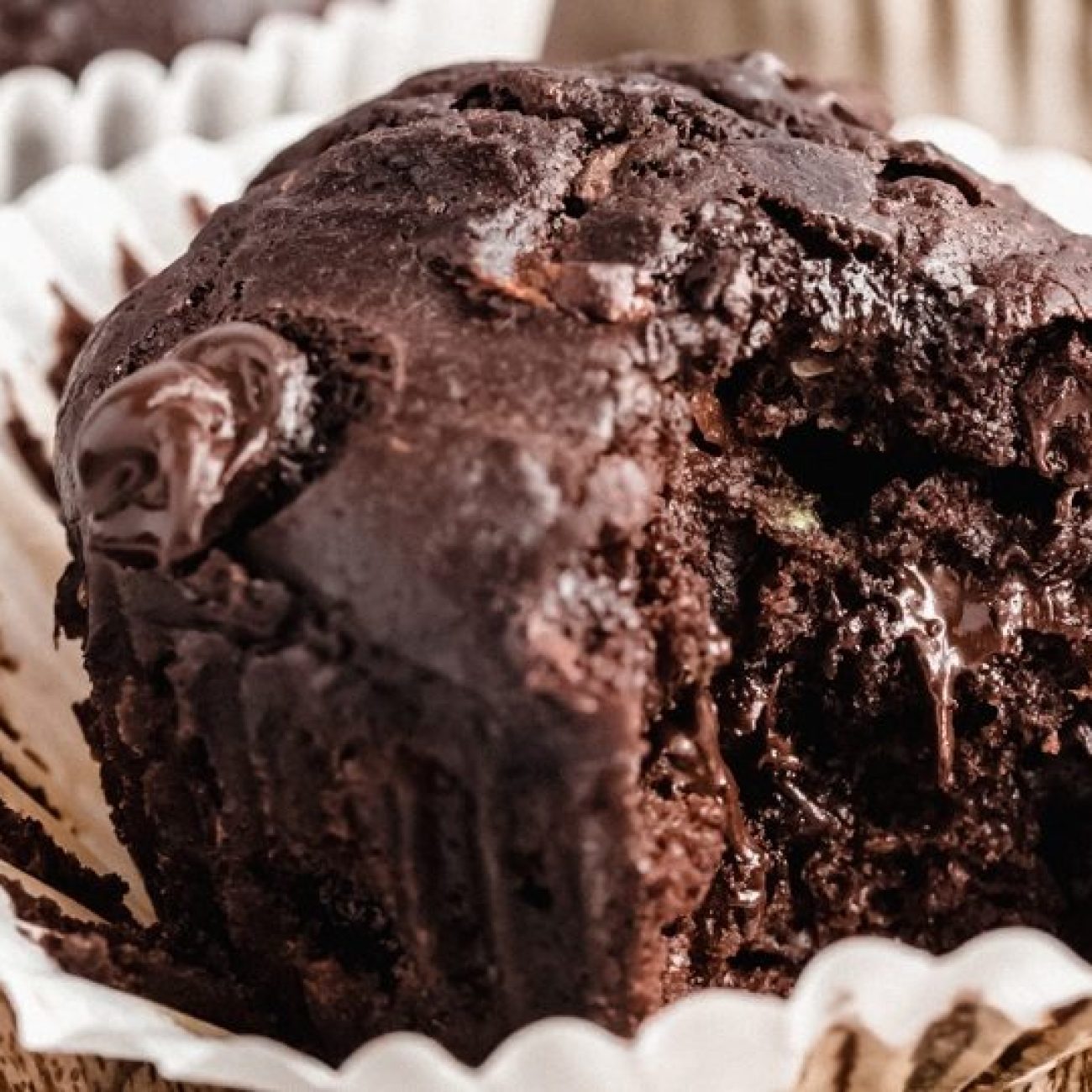 No Fat Chocolate Zucchini Muffins