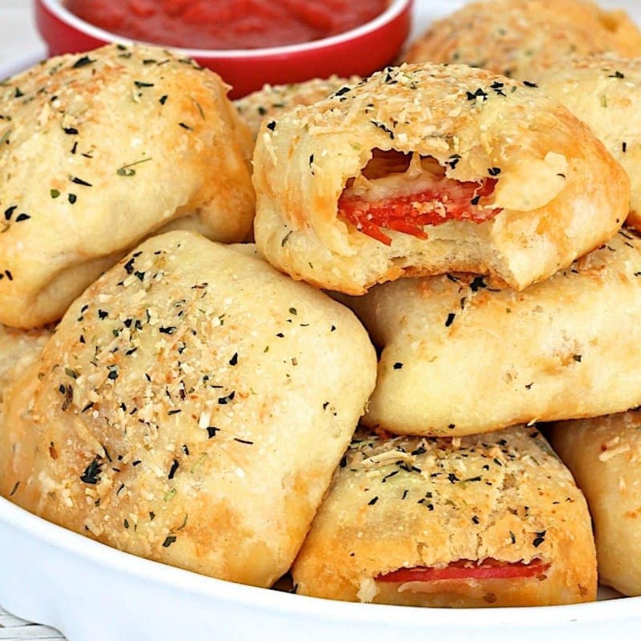 No-Knead Pizza Rolls Pepperoni